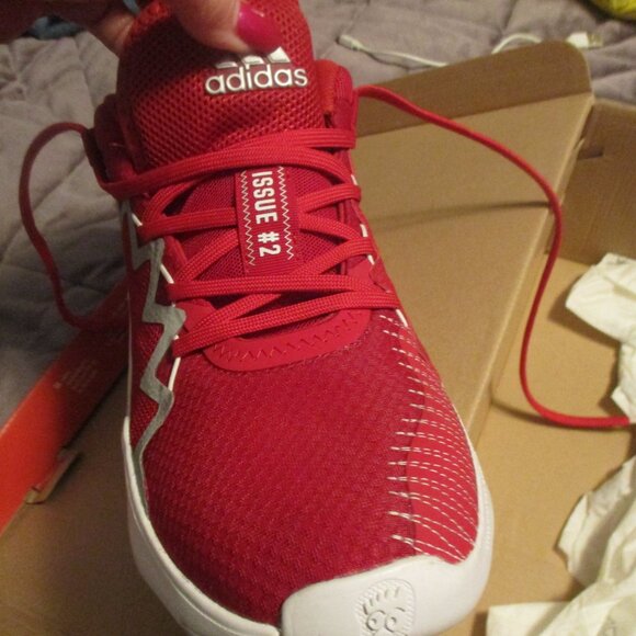 new adidas don  issue 2 sz 10 red  basketball shoe sneakers - Picture 3 of 4